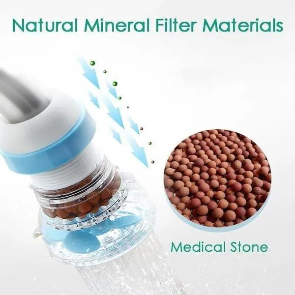 Faucet Booster Filter-💦 Natural mineral materials are included. The medical stone can absorb impurities and purify the quality of water.